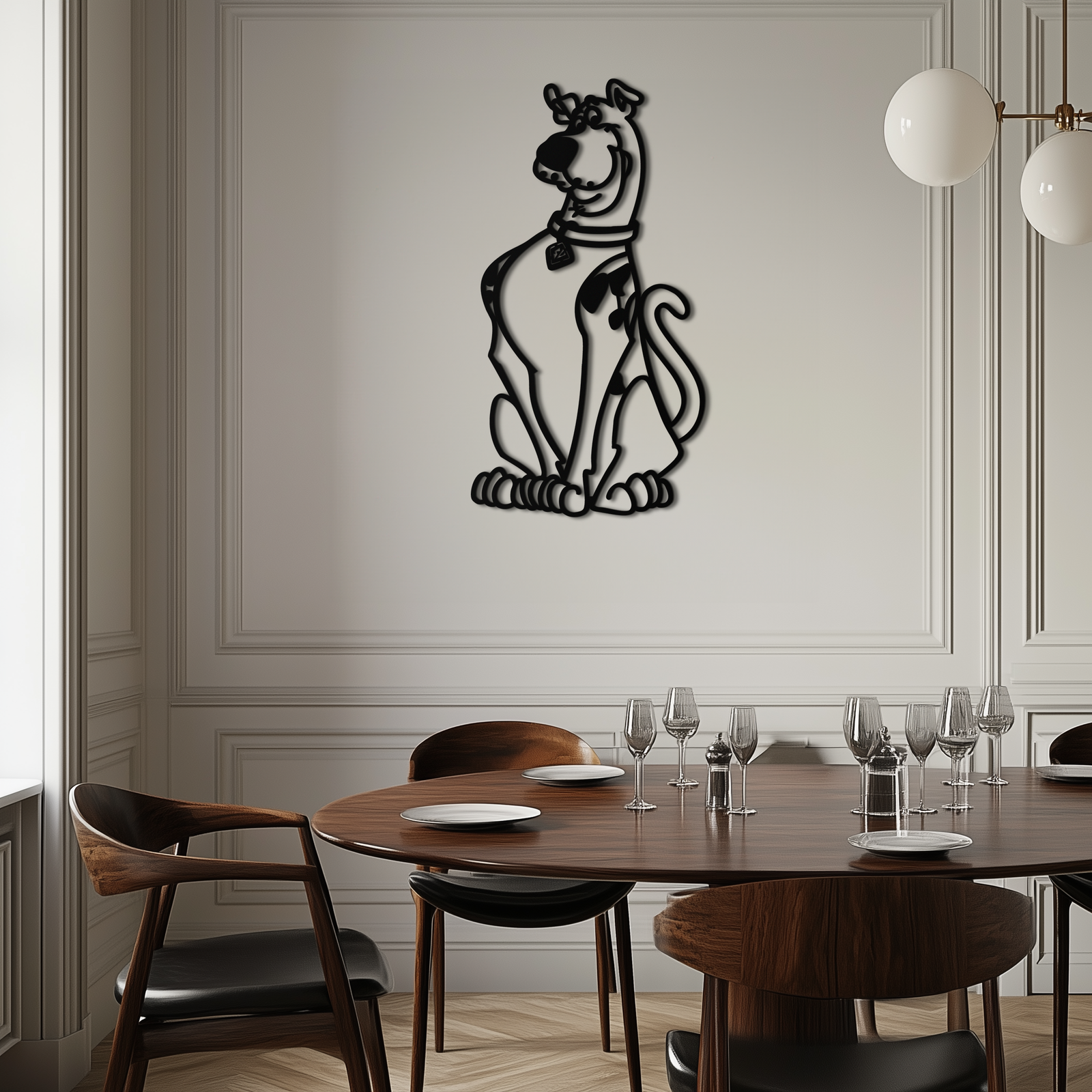Scooby-Doo Metal Wall Art – Iconic Cartoon Character Silhouette for Fans- KAF657