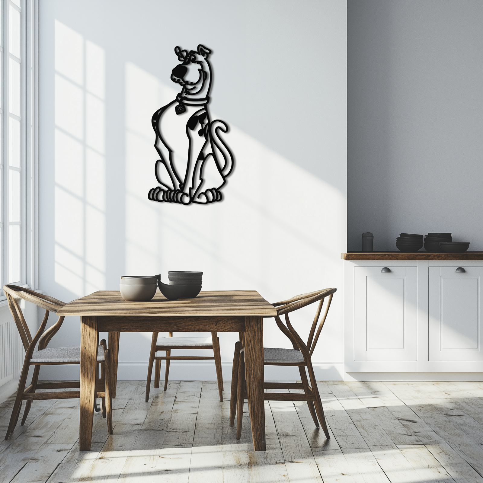 Scooby-Doo Metal Wall Art – Iconic Cartoon Character Silhouette for Fans- KAF657