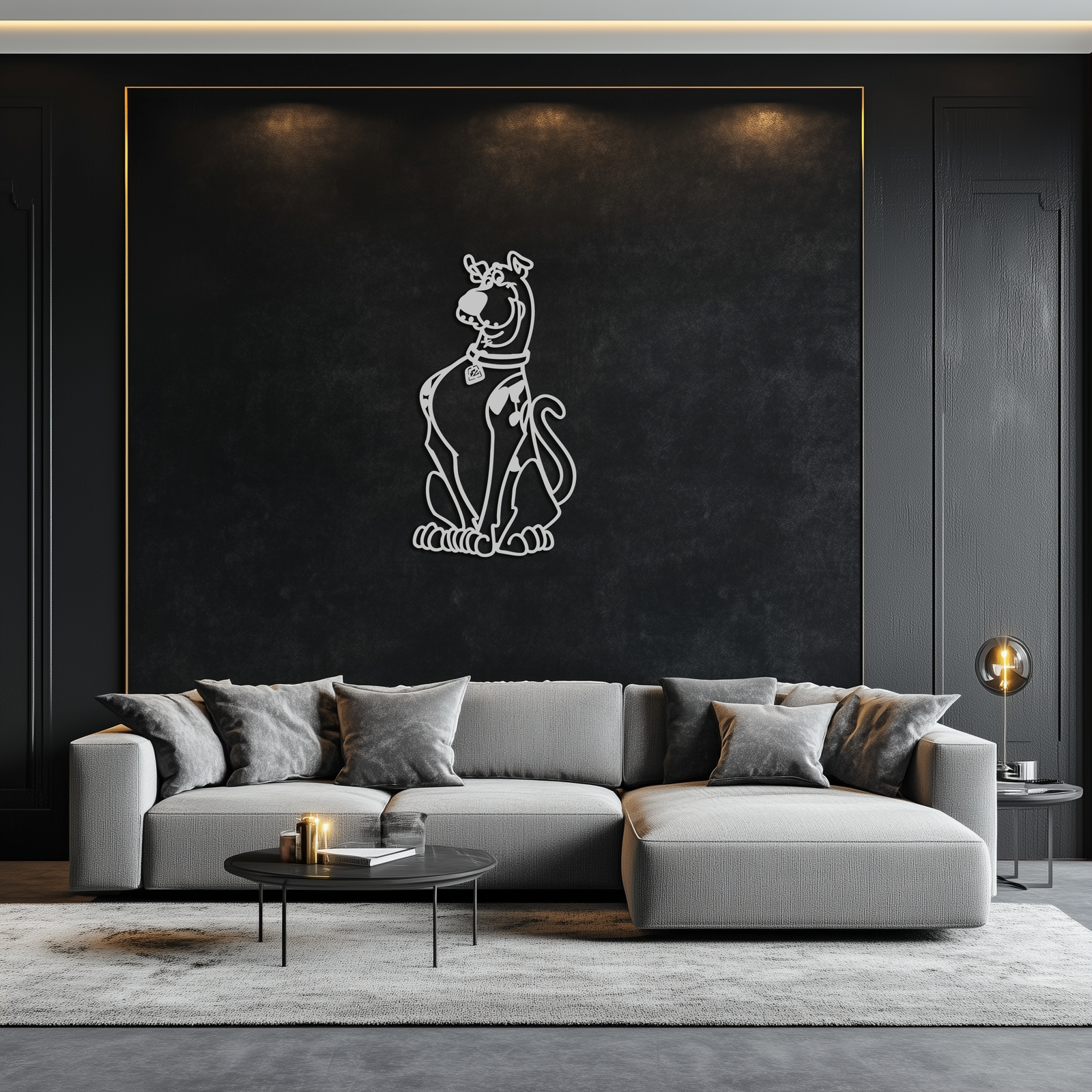 Scooby-Doo Metal Wall Art – Iconic Cartoon Character Silhouette for Fans- KAF657