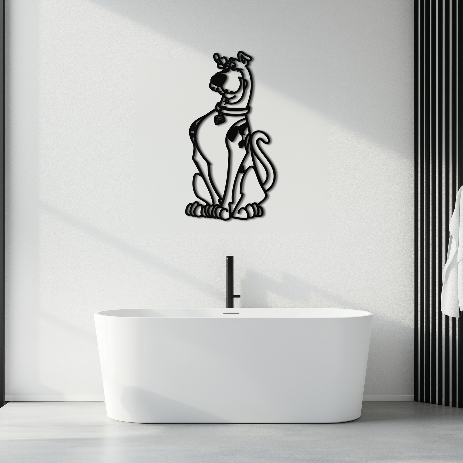 Scooby-Doo Metal Wall Art – Iconic Cartoon Character Silhouette for Fans- KAF657