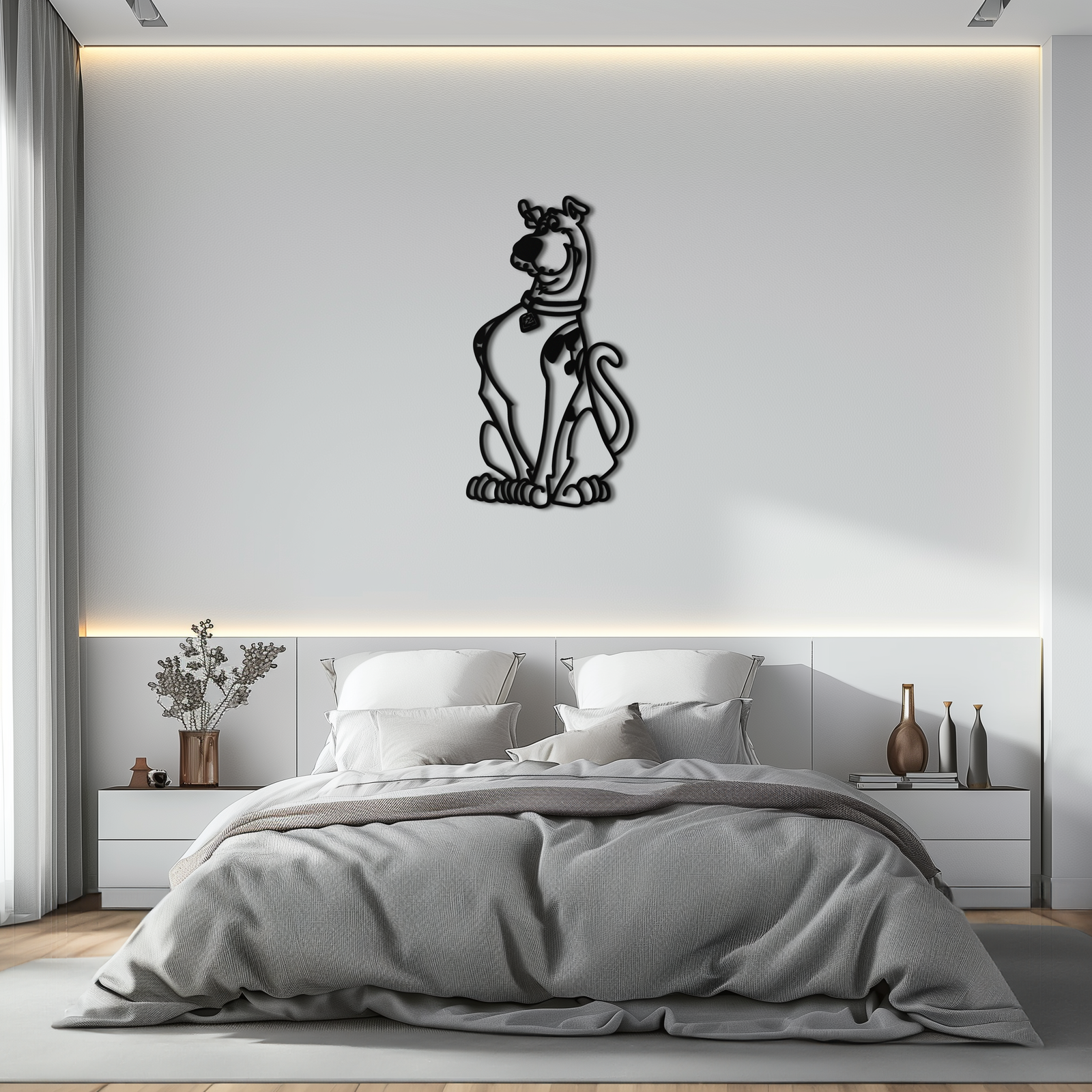 Scooby-Doo Metal Wall Art – Iconic Cartoon Character Silhouette for Fans- KAF657