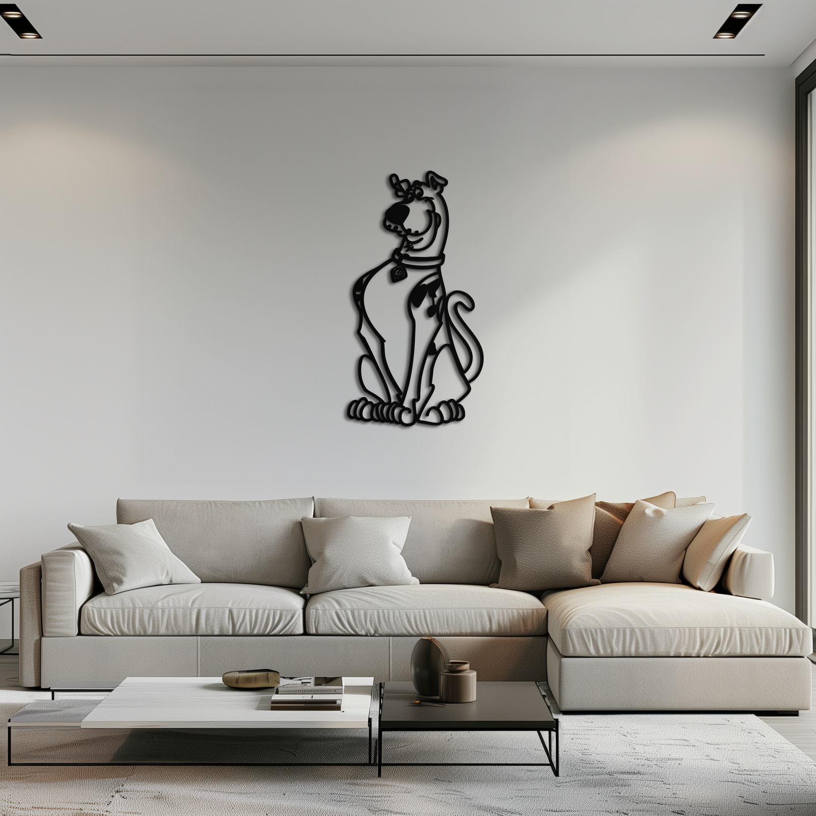 Scooby-Doo Metal Wall Art – Iconic Cartoon Character Silhouette for Fans- KAF657