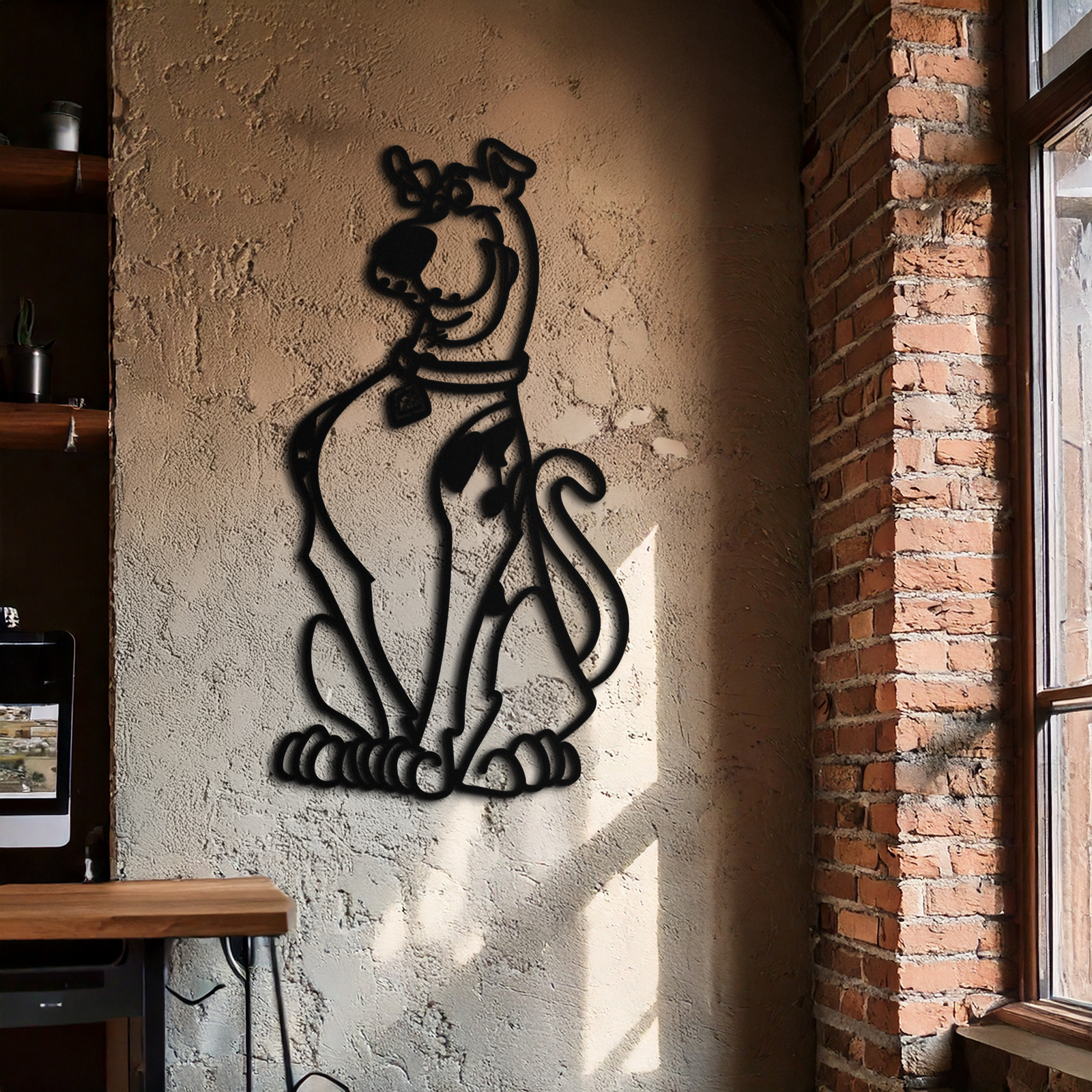 Scooby-Doo Metal Wall Art – Iconic Cartoon Character Silhouette for Fans- KAF657