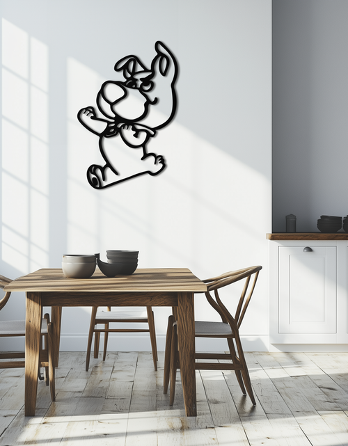 Load image into Gallery viewer, Scrappy-Doo Metal Wall Art – Playful Cartoon Character Silhouette for Fans- KAF658
