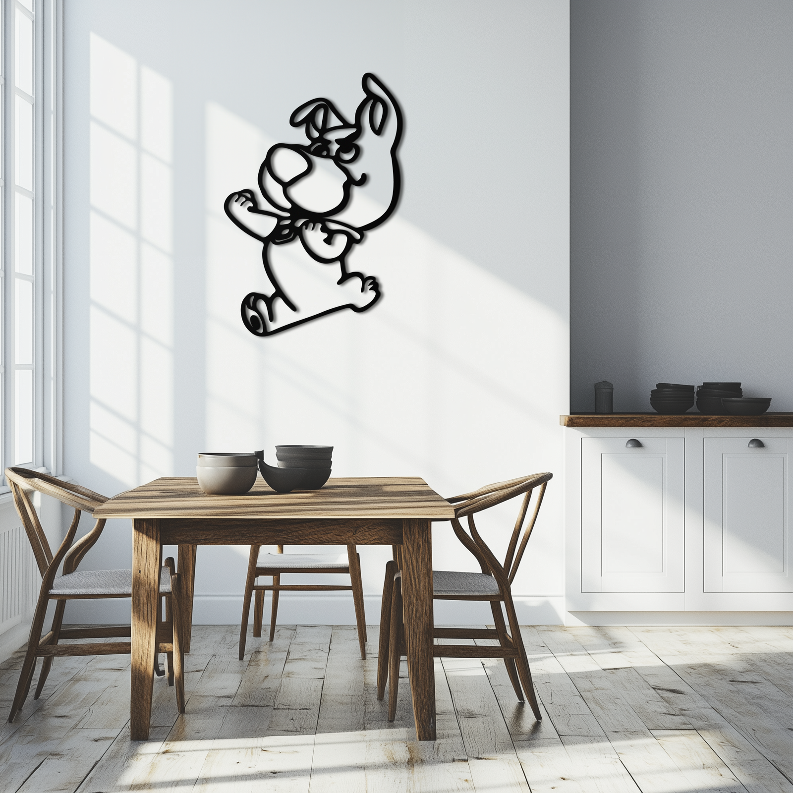 Scrappy-Doo Metal Wall Art – Playful Cartoon Character Silhouette for Fans- KAF658
