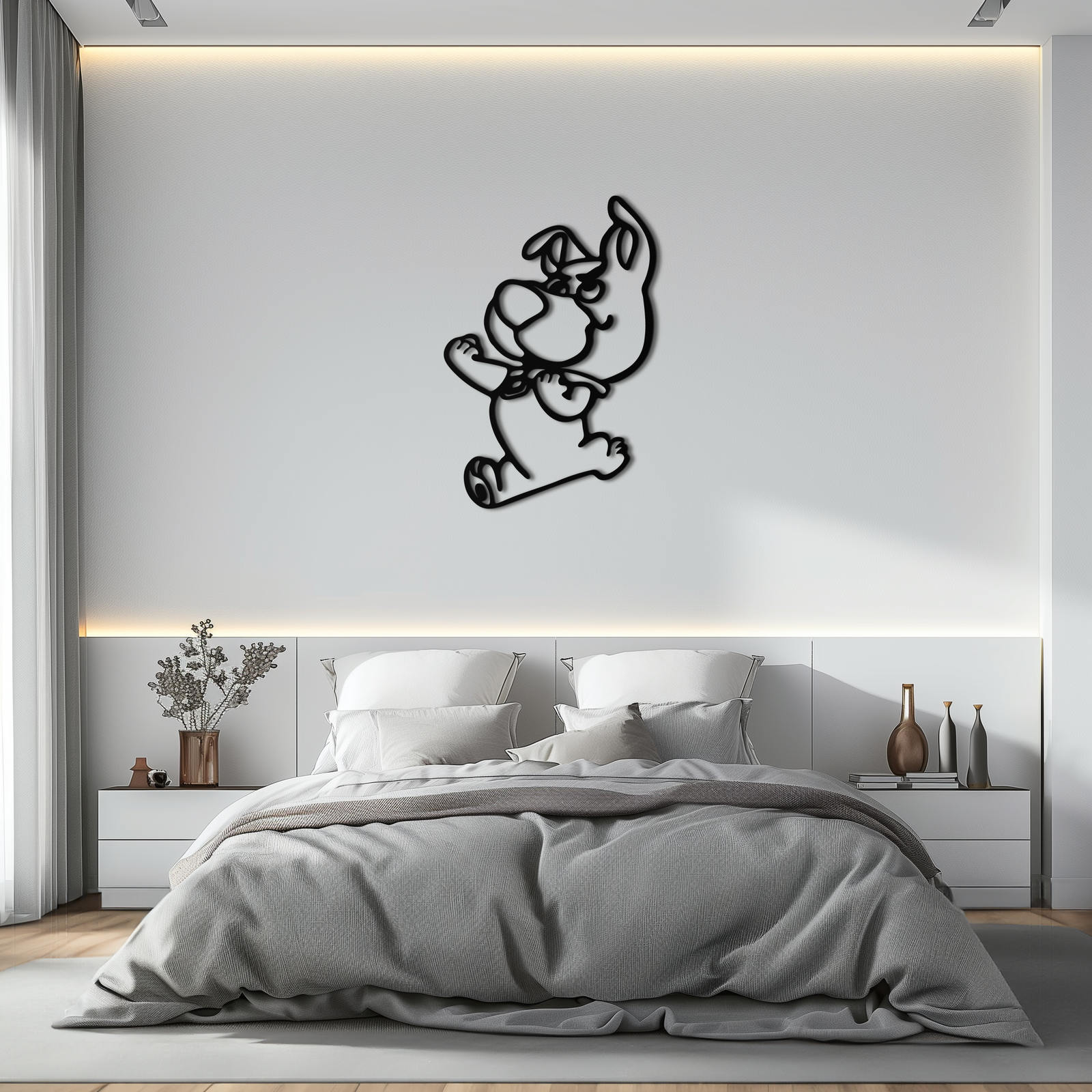 Scrappy-Doo Metal Wall Art – Playful Cartoon Character Silhouette for Fans- KAF658