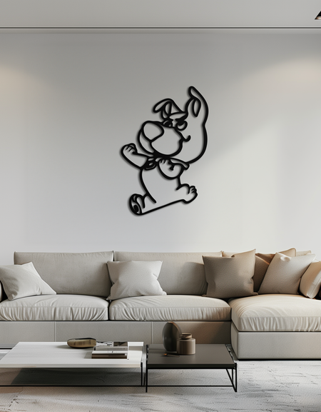 Scrappy-Doo Metal Duvar Sanatı – Hayranlar İçin Eğlenceli Çizgi Film Karakteri Silüeti - KAF658