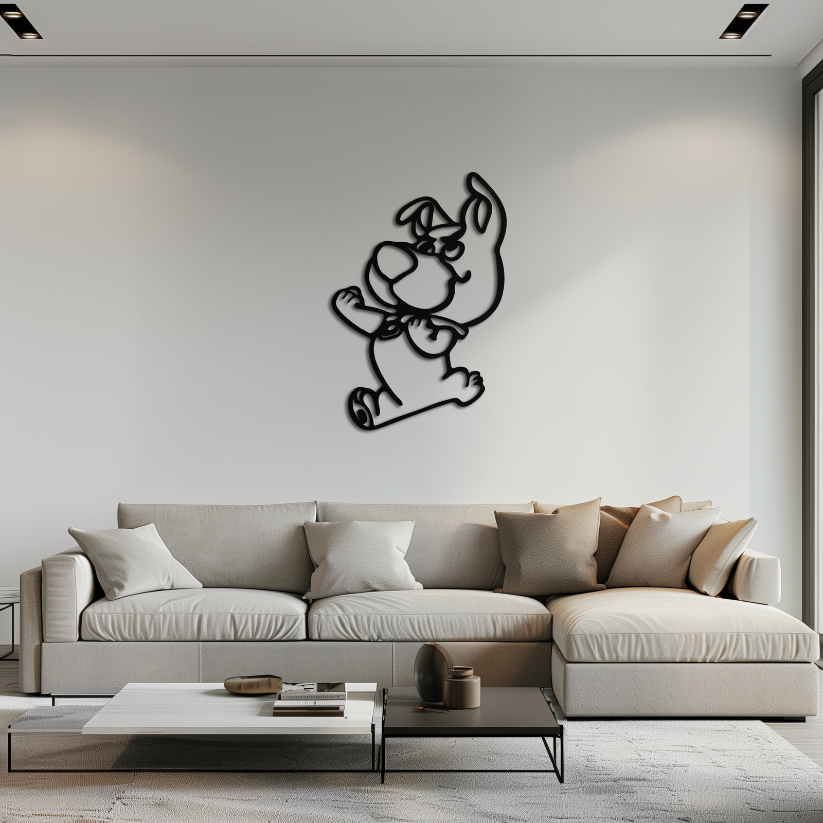 Scrappy-Doo Metal Wall Art – Playful Cartoon Character Silhouette for Fans- KAF658
