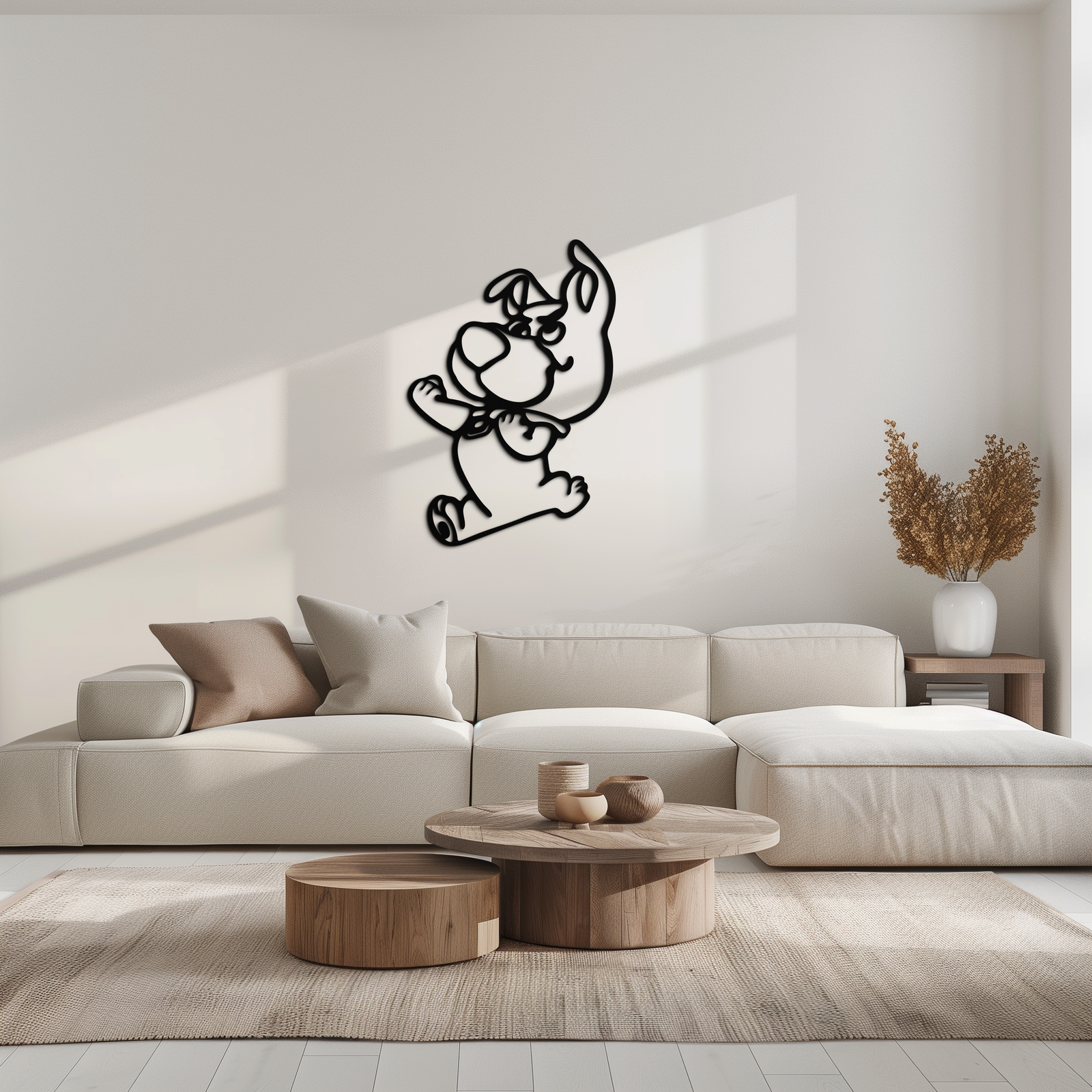 Scrappy-Doo Metal Wall Art – Playful Cartoon Character Silhouette for Fans- KAF658
