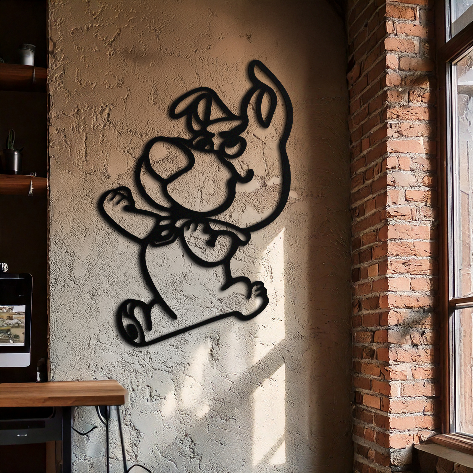 Scrappy-Doo Metal Wall Art – Playful Cartoon Character Silhouette for Fans- KAF658