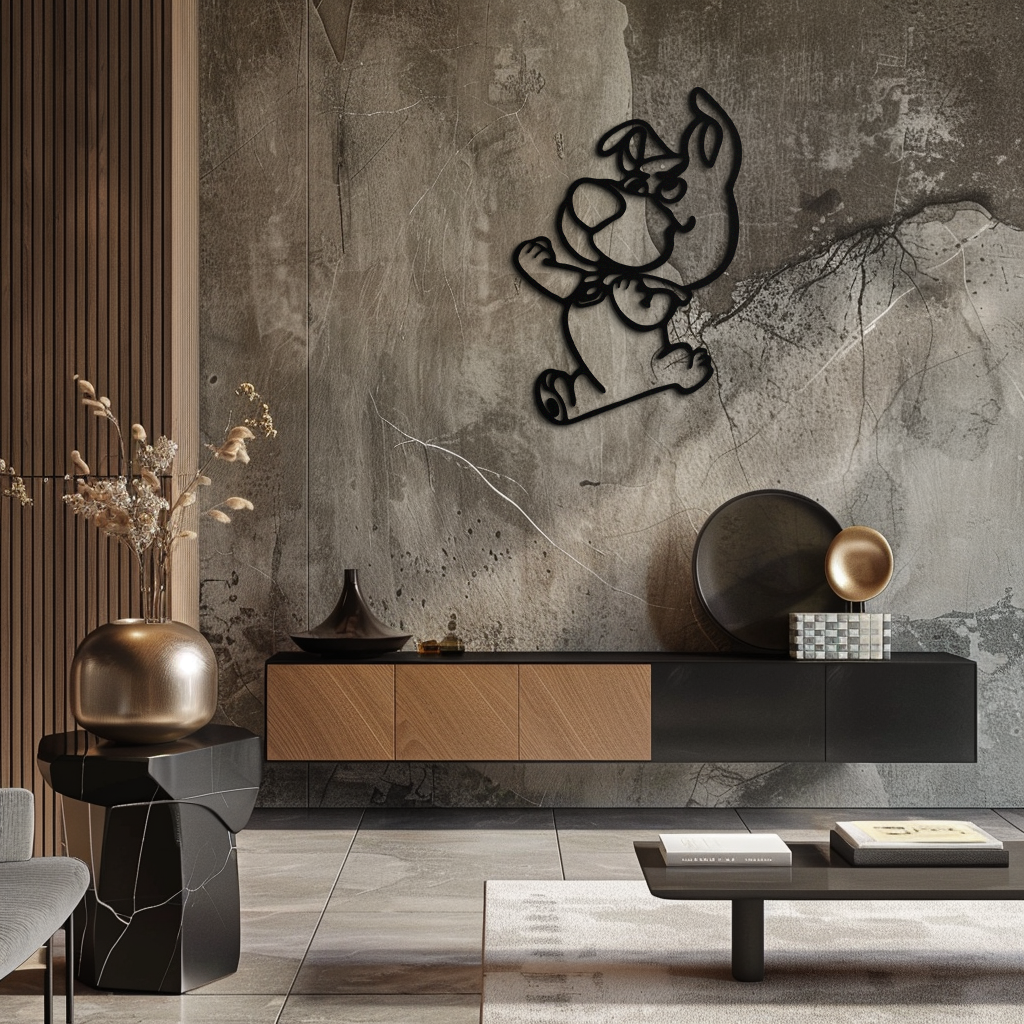 Scrappy-Doo Metal Wall Art – Playful Cartoon Character Silhouette for Fans- KAF658