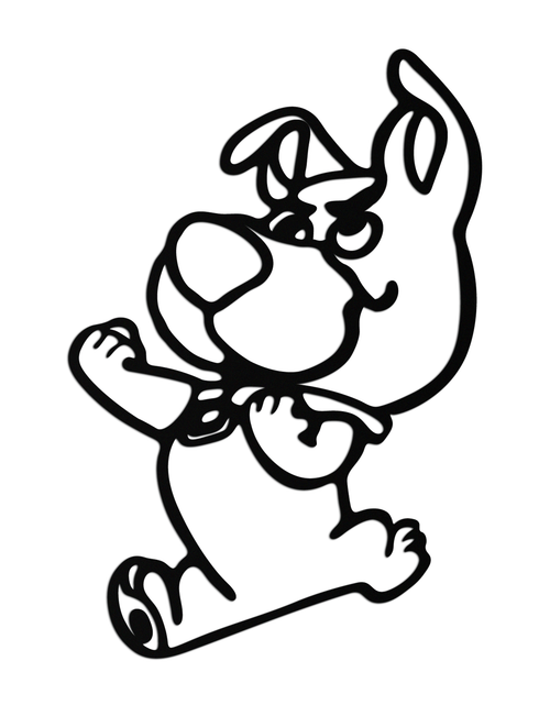 Load image into Gallery viewer, Scrappy-Doo Metal Wall Art – Playful Cartoon Character Silhouette for Fans- KAF658
