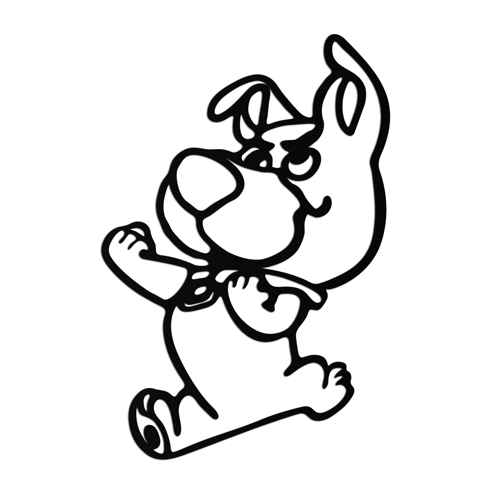 Scrappy-Doo Metal Wall Art – Playful Cartoon Character Silhouette for Fans- KAF658