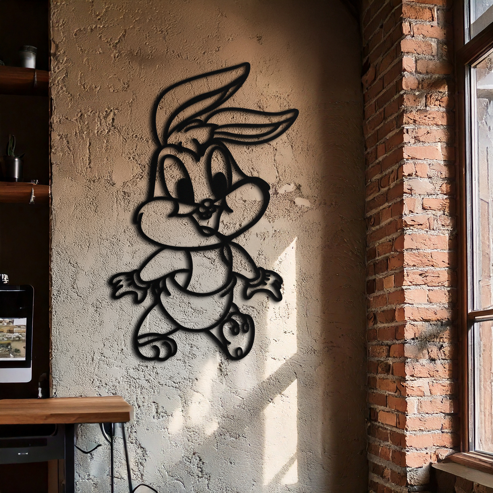 Baby Bugs Bunny Metal Duvar Sanatı – Hayranlar İçin Klasik Çizgi Film Karakteri Silüeti - KAF659