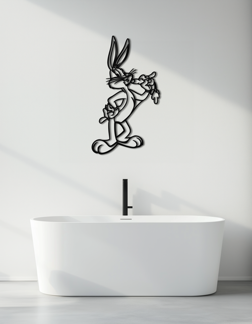 Load image into Gallery viewer, Bugs Bunny Metal Wall Art – Iconic Cartoon Character Silhouette for Fans- KAF660
