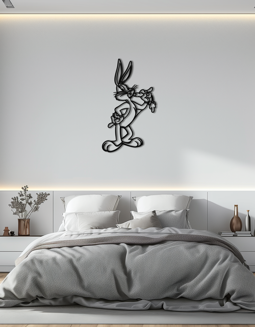 Load image into Gallery viewer, Bugs Bunny Metal Wall Art – Iconic Cartoon Character Silhouette for Fans- KAF660
