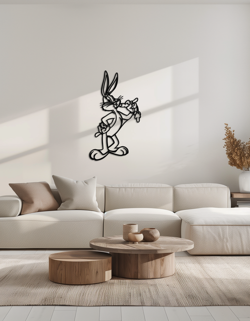 Load image into Gallery viewer, Bugs Bunny Metal Wall Art – Iconic Cartoon Character Silhouette for Fans- KAF660
