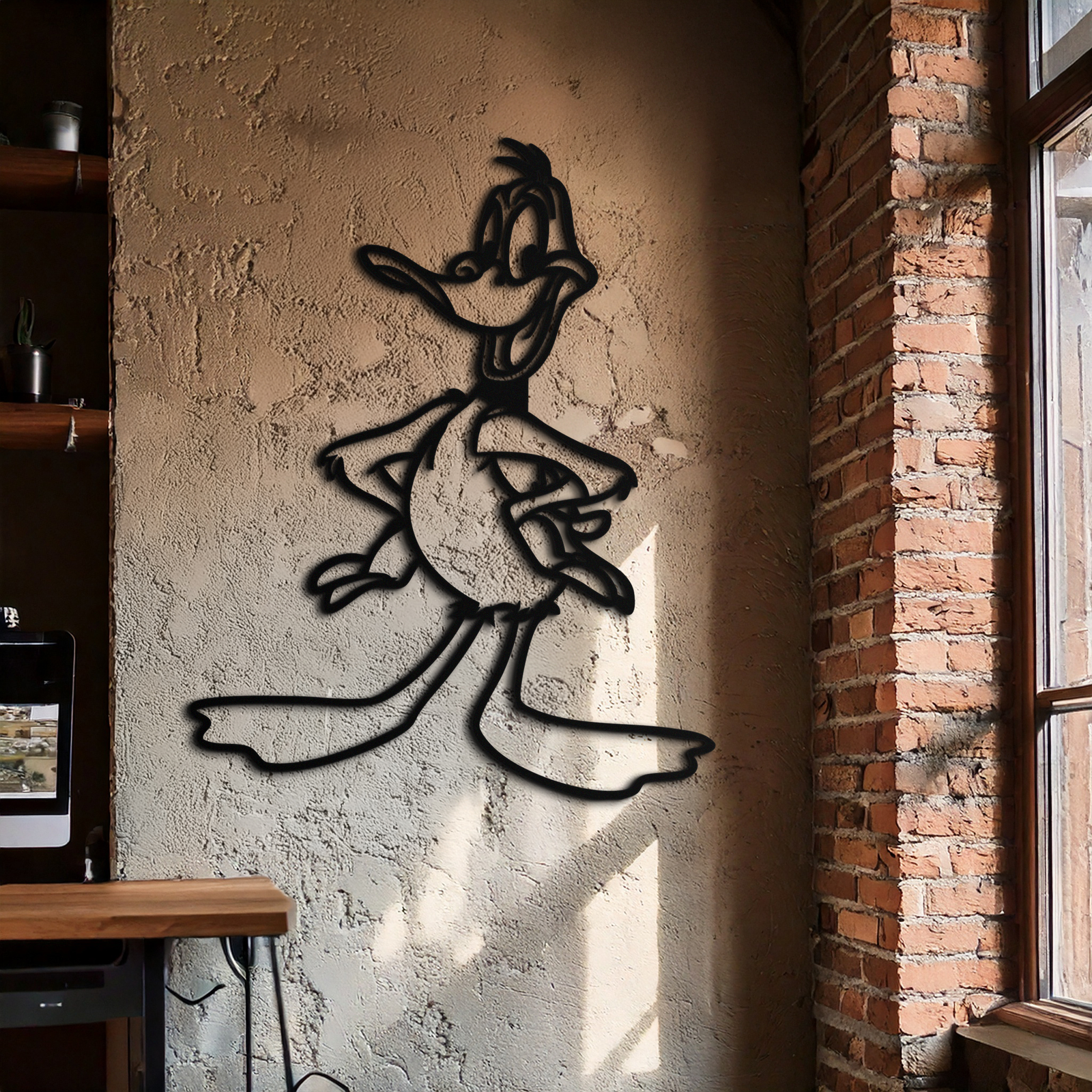 Daffy Duck Metal Duvar Sanatı – Hayranlar İçin Klasik Çizgi Film Karakteri Silüeti - KAF663