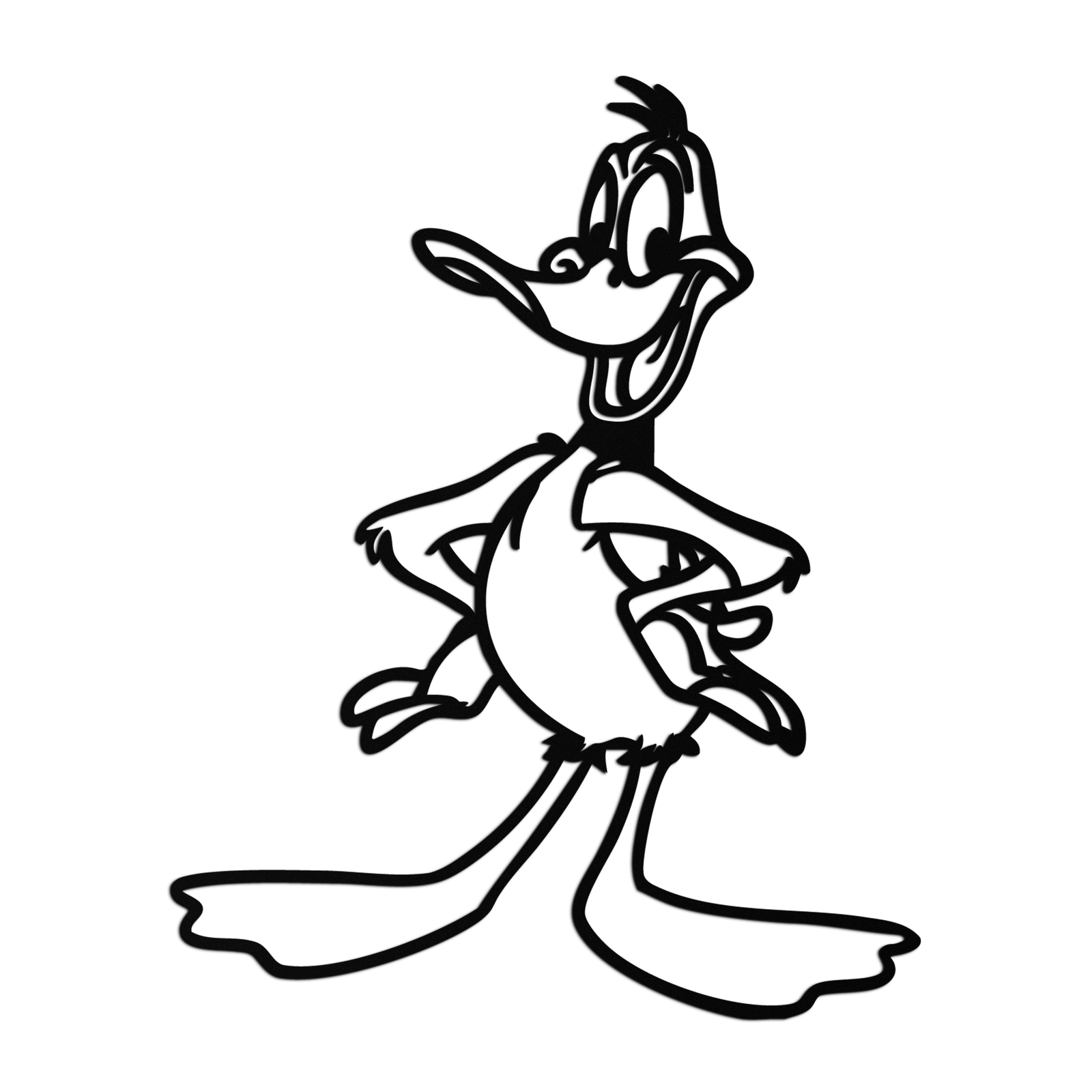 Daffy Duck Metal Duvar Sanatı – Hayranlar İçin Klasik Çizgi Film Karakteri Silüeti - KAF663