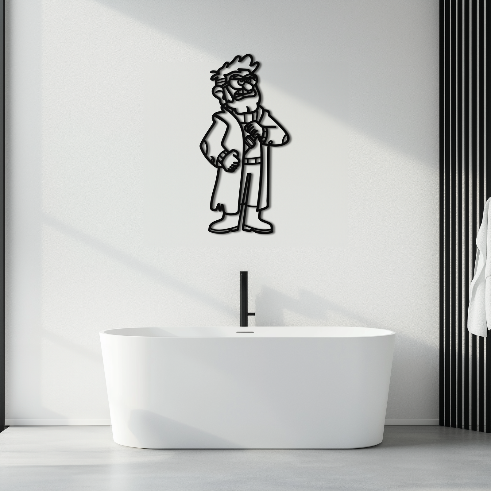 Stanford Pines Metal Wall Art – Gravity Falls-Inspired Silhouette for Fans- KAF664