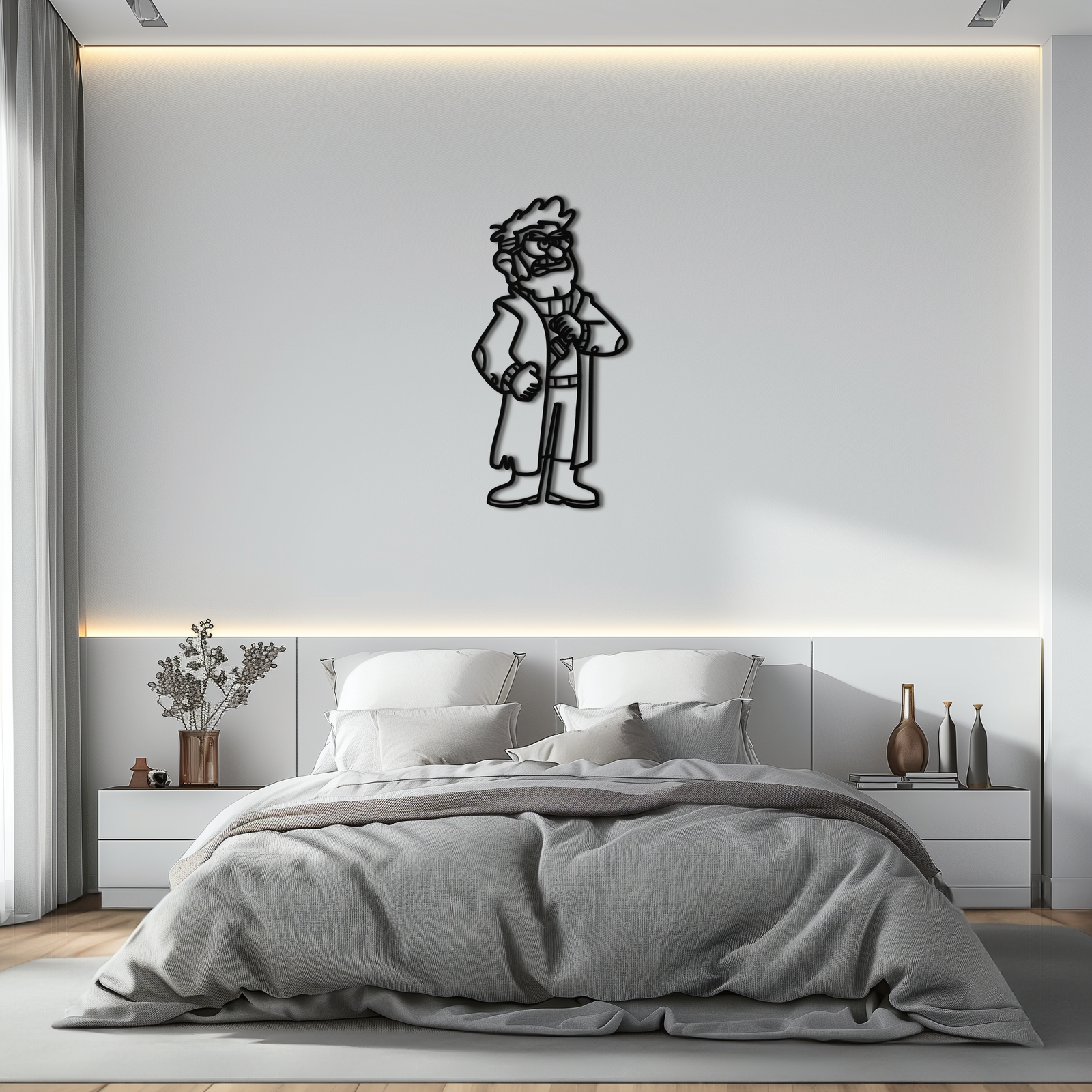 Stanford Pines Metal Wall Art – Gravity Falls-Inspired Silhouette for Fans- KAF664