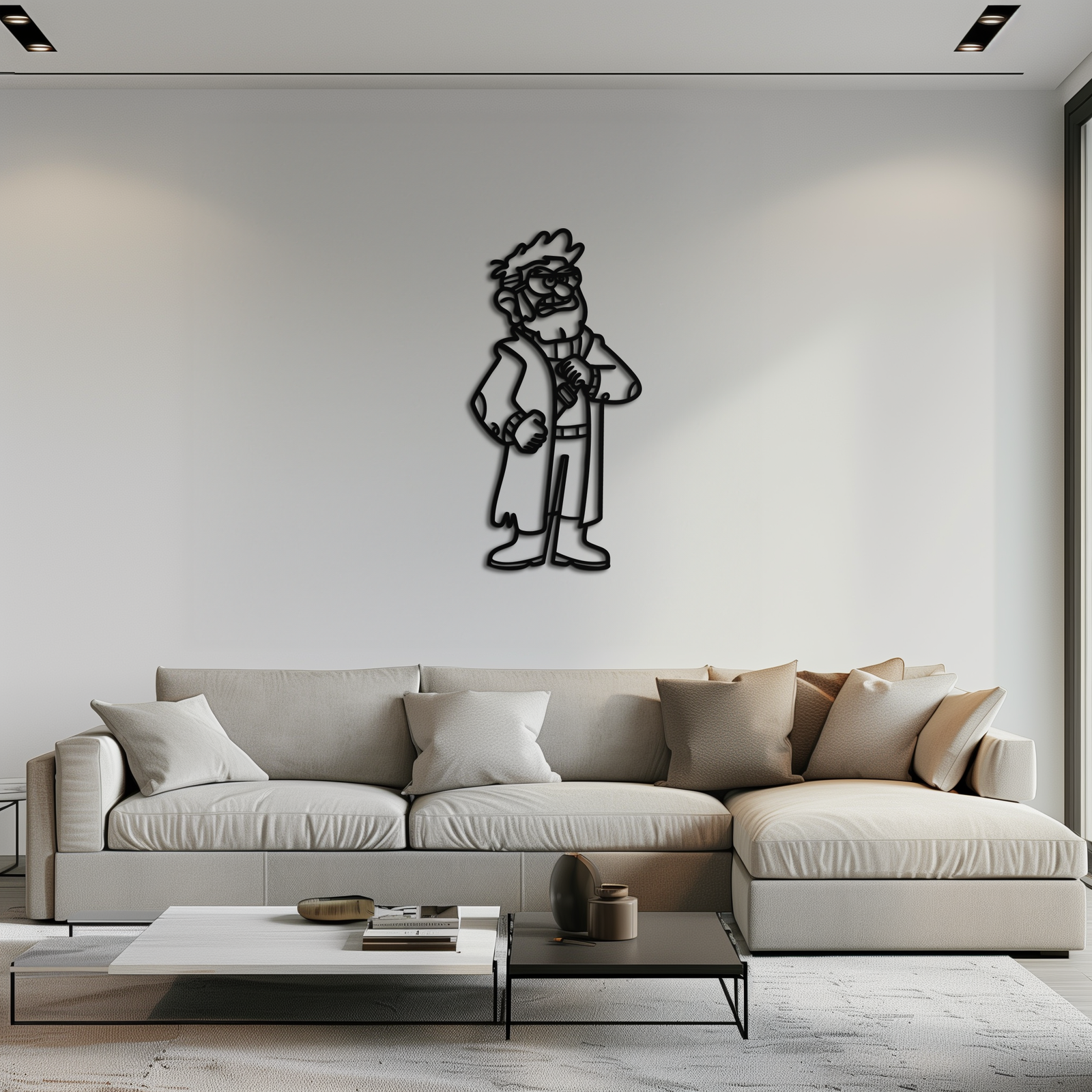 Stanford Pines Metal Wall Art – Gravity Falls-Inspired Silhouette for Fans- KAF664