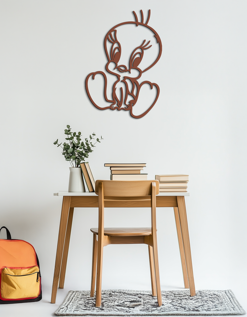 Load image into Gallery viewer, Tweety Bird Metal Wall Art – Classic Cartoon Character Silhouette for Fans- KAF666
