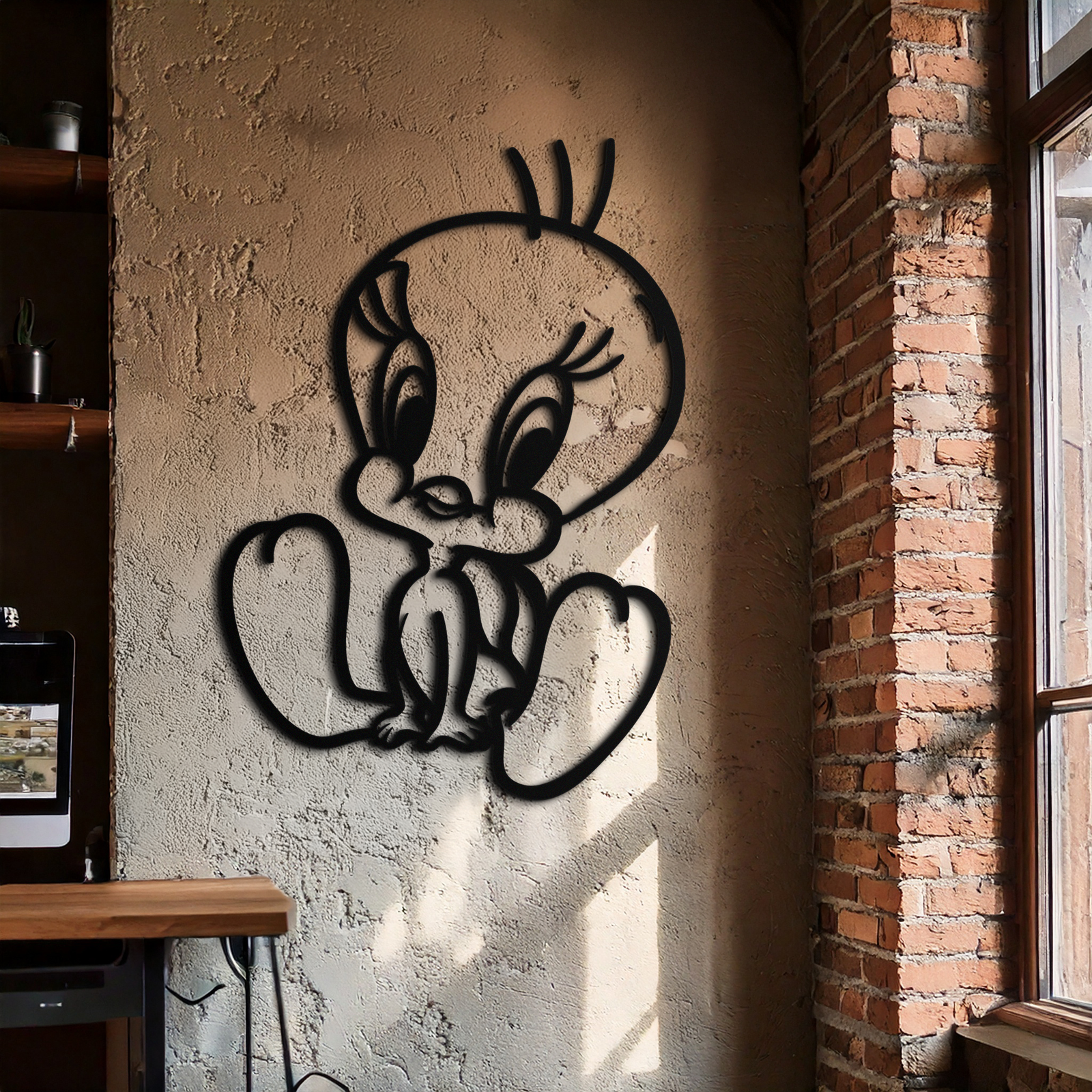 Tweety Bird Metal Duvar Sanatı – Hayranlar İçin Klasik Çizgi Film Karakteri Silüeti - KAF666