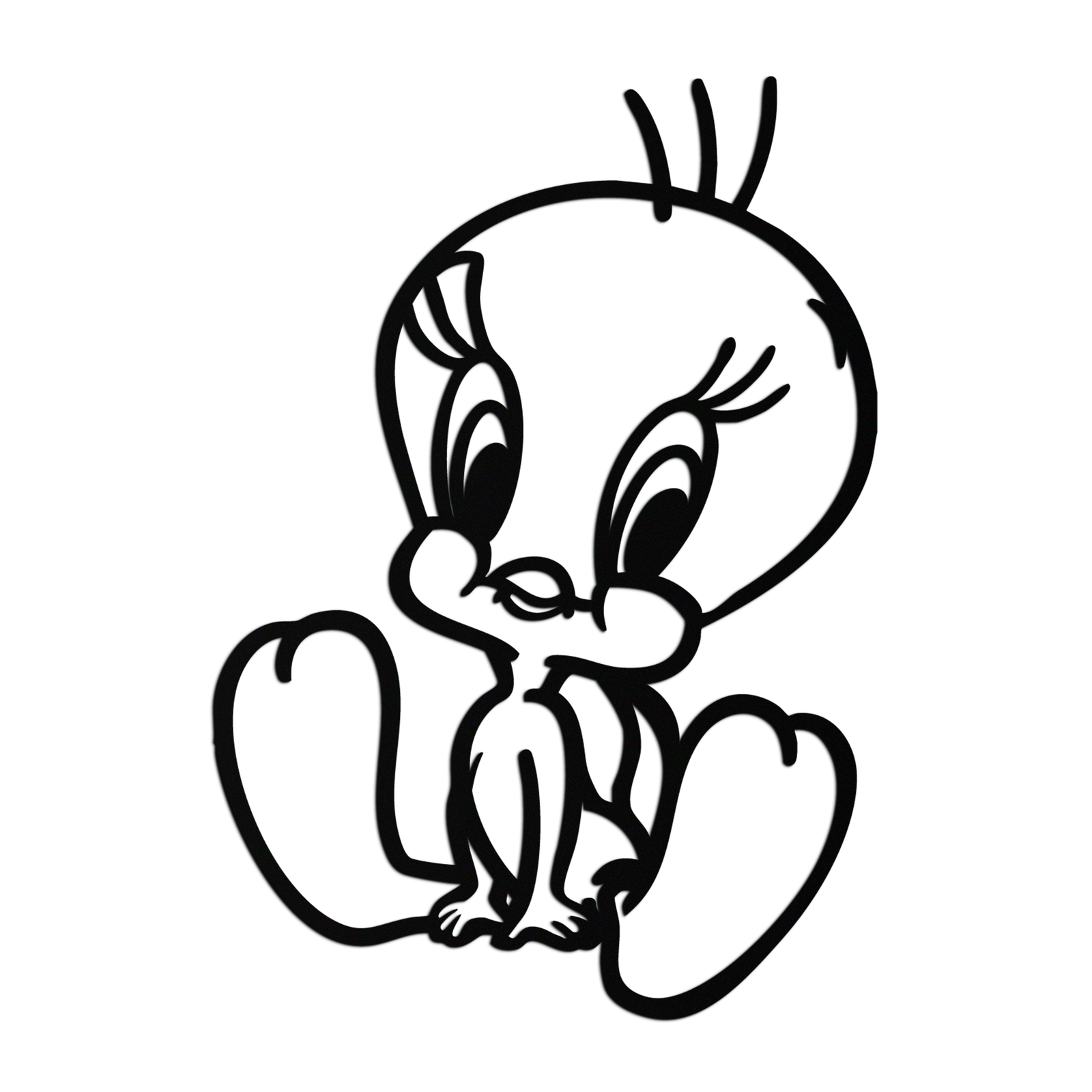 Tweety Bird Metal Duvar Sanatı – Hayranlar İçin Klasik Çizgi Film Karakteri Silüeti - KAF666