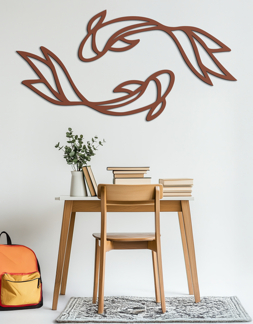 Load image into Gallery viewer, Koi Fish Metal Wall Art – Elegant Silhouette Design for Nature Lovers- KAF667
