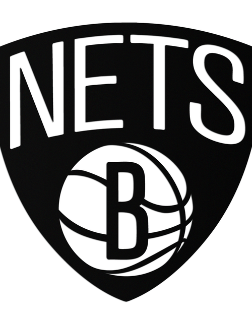 Load image into Gallery viewer, Brooklyn Nets Logo Silhouette Metal Wall Art – Modern Sports-Inspired Decor - KAF669
