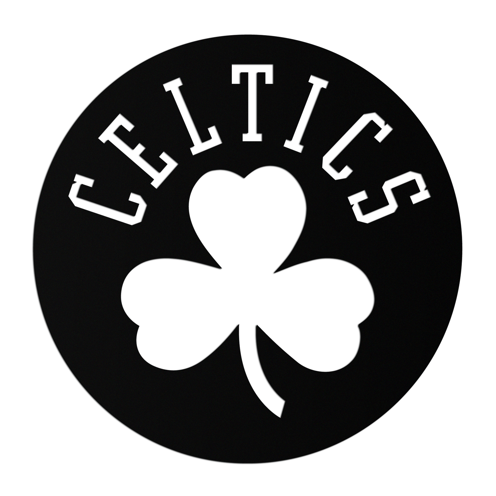 Celtics Shamrock Emblem Metal Wall Art – Bold Round Sports Decor for Fans- KAF671