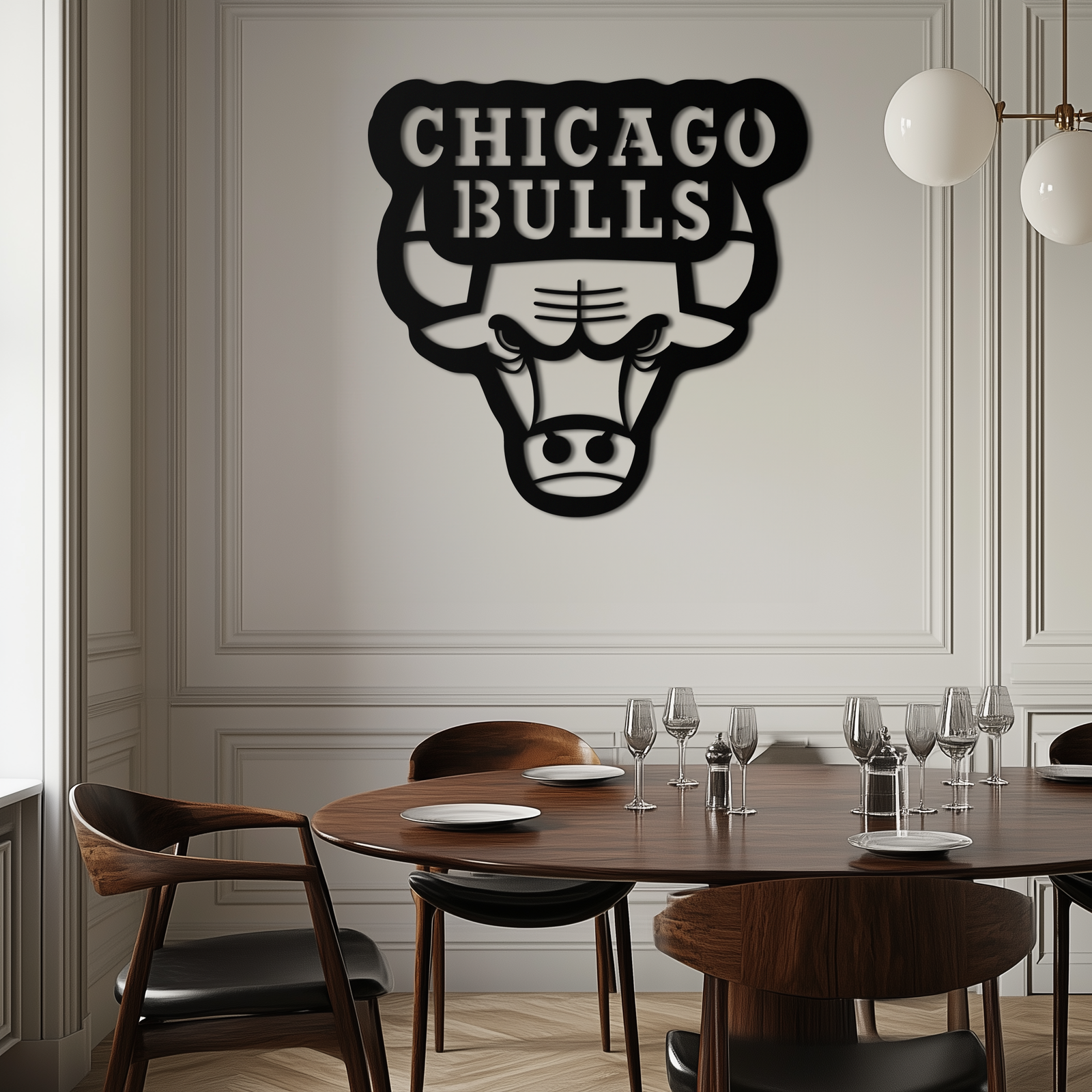 Chicago Bulls Logo Metal Duvar Sanatı – Spor Hayranları için Simgesel NBA Takım Amblemi- KAF672