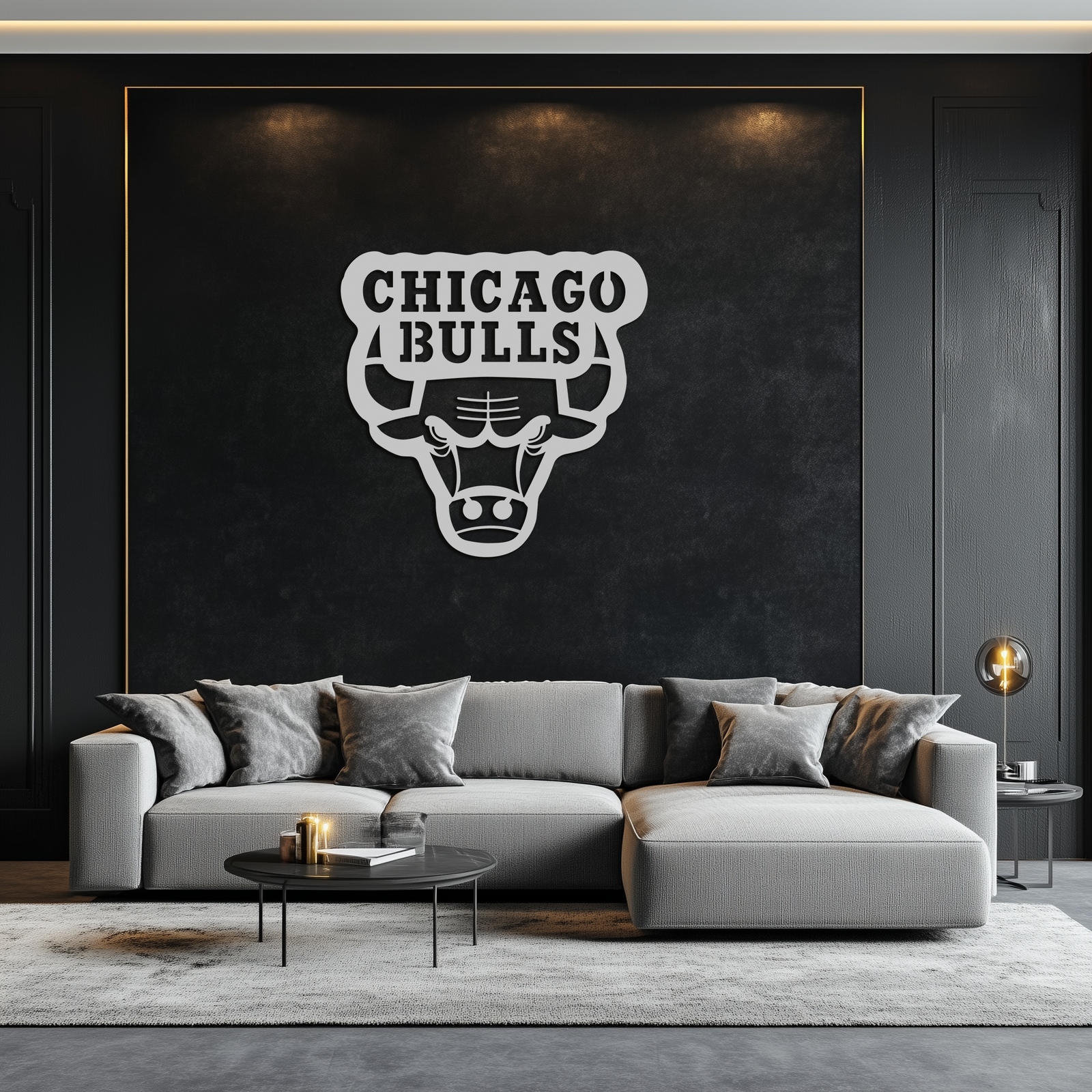 Chicago Bulls Logo Metal Duvar Sanatı – Spor Hayranları için Simgesel NBA Takım Amblemi- KAF672