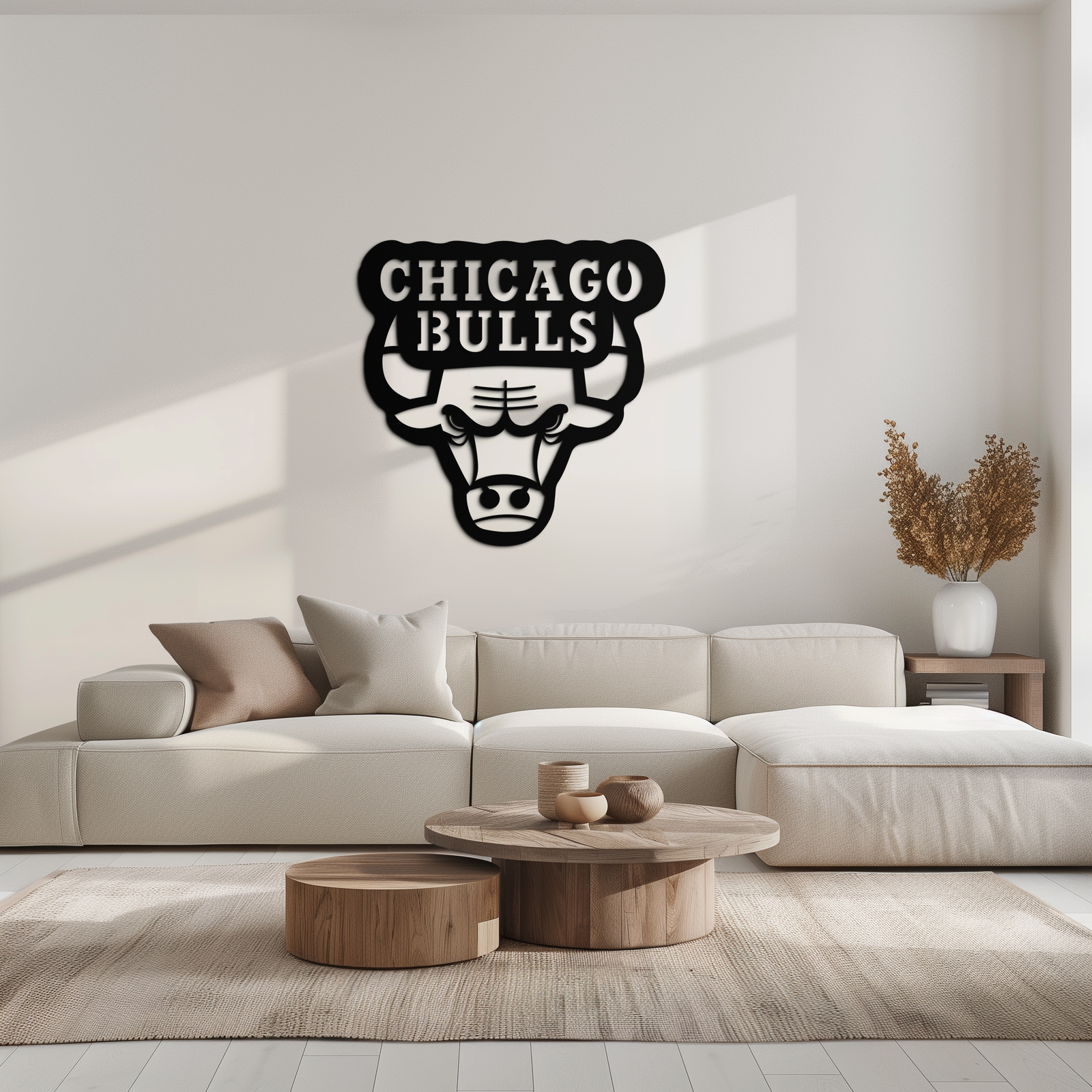 Chicago Bulls Logo Metal Duvar Sanatı – Spor Hayranları için Simgesel NBA Takım Amblemi- KAF672