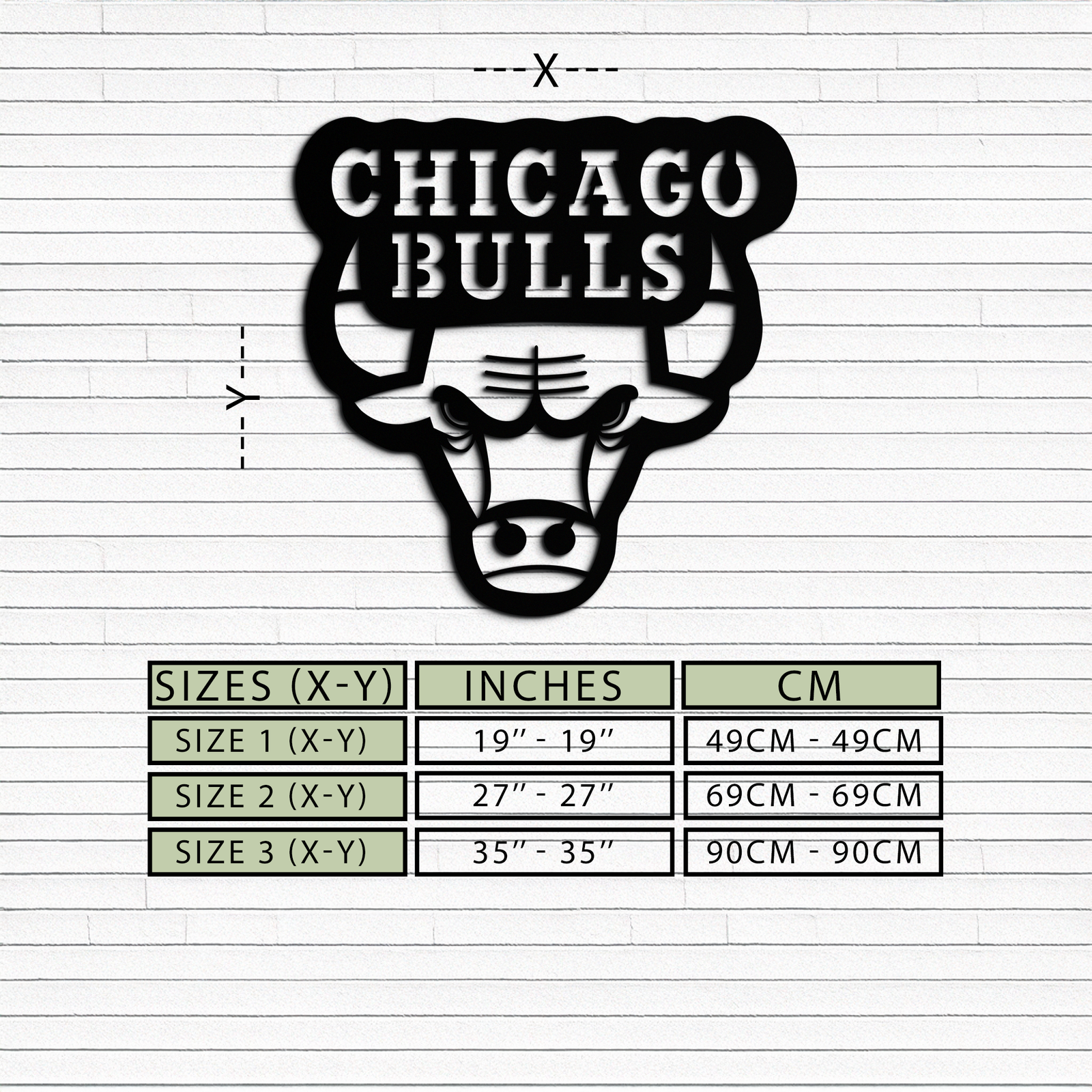Chicago Bulls Logo Metal Duvar Sanatı – Spor Hayranları için Simgesel NBA Takım Amblemi- KAF672