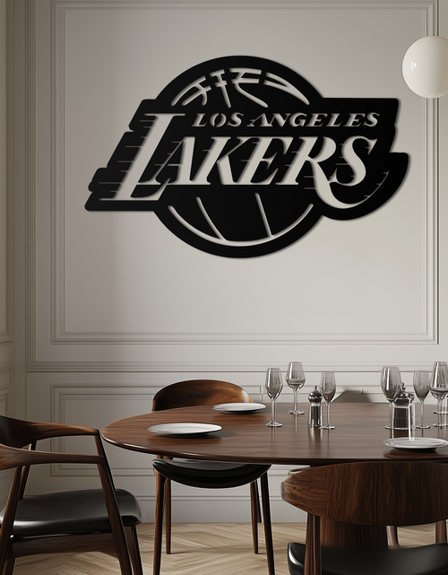 Resmi Galeri görüntüleyicisine yükleyin, Los Angeles Lakers Logo Metal Duvar Sanatı – İkonik Basketbol Takımı Silüeti Dekoru- KAF674
