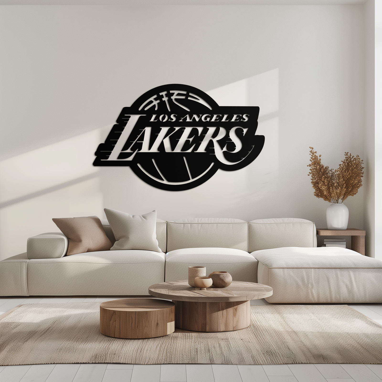 Los Angeles Lakers Logo Metal Duvar Sanatı – İkonik Basketbol Takımı Silüeti Dekoru- KAF674