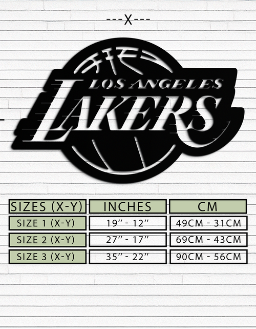 Resmi Galeri görüntüleyicisine yükleyin, Los Angeles Lakers Logo Metal Duvar Sanatı – İkonik Basketbol Takımı Silüeti Dekoru- KAF674
