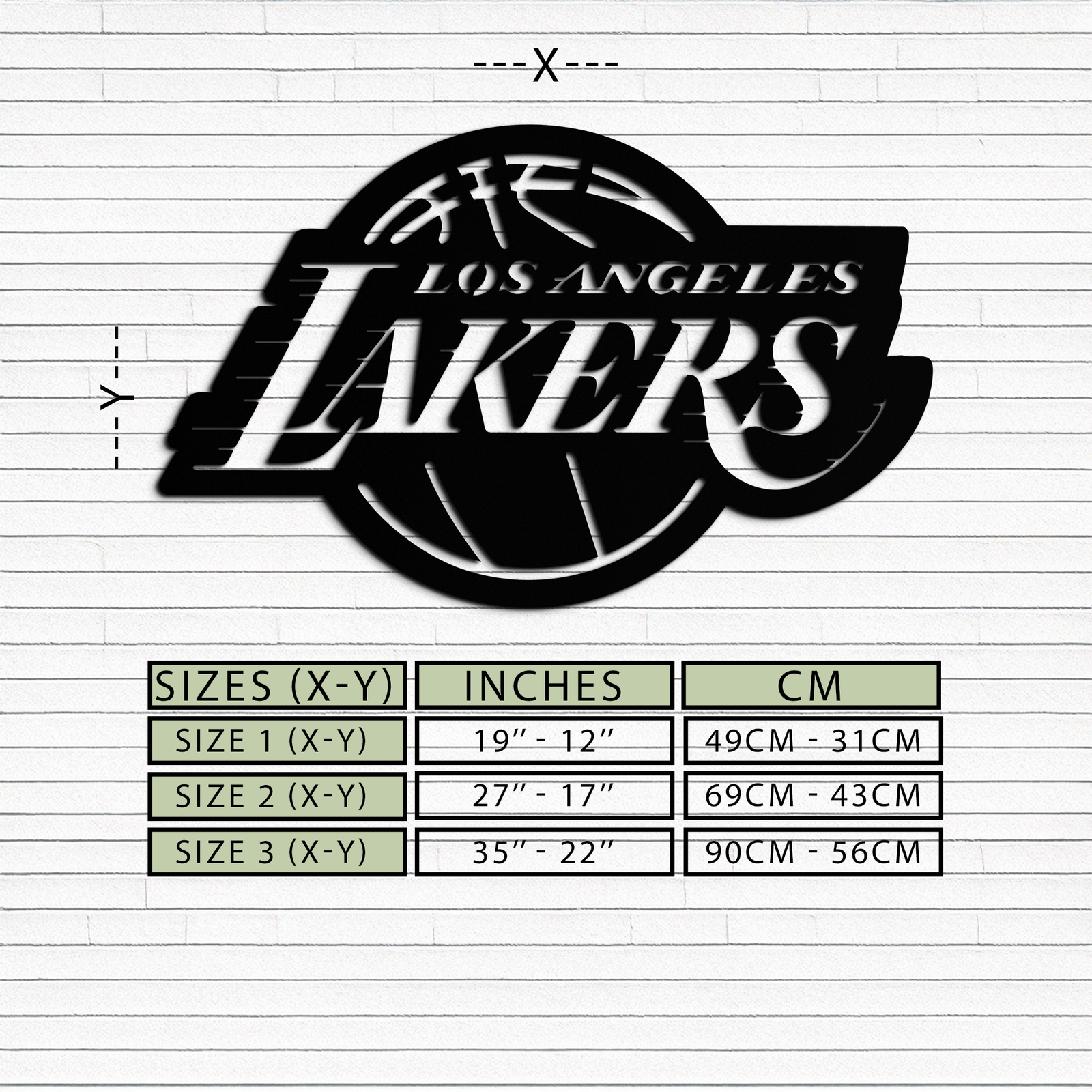 Los Angeles Lakers Logo Metal Duvar Sanatı – İkonik Basketbol Takımı Silüeti Dekoru- KAF674