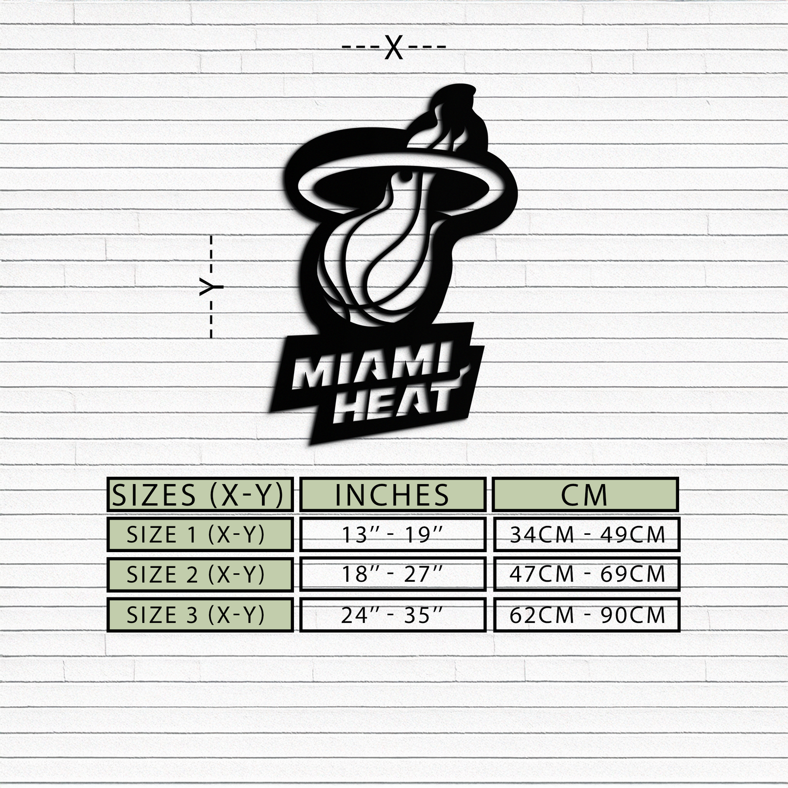 Miami Heat Basketbol Logosu Metal Duvar Sanatı – Spor Esintili Modern Ev Dekoru- KAF675