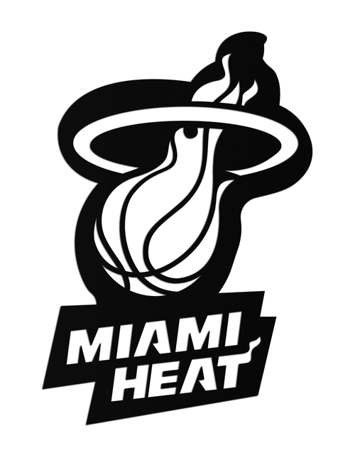 Resmi Galeri görüntüleyicisine yükleyin, Miami Heat Basketbol Logosu Metal Duvar Sanatı – Spor Esintili Modern Ev Dekoru- KAF675
