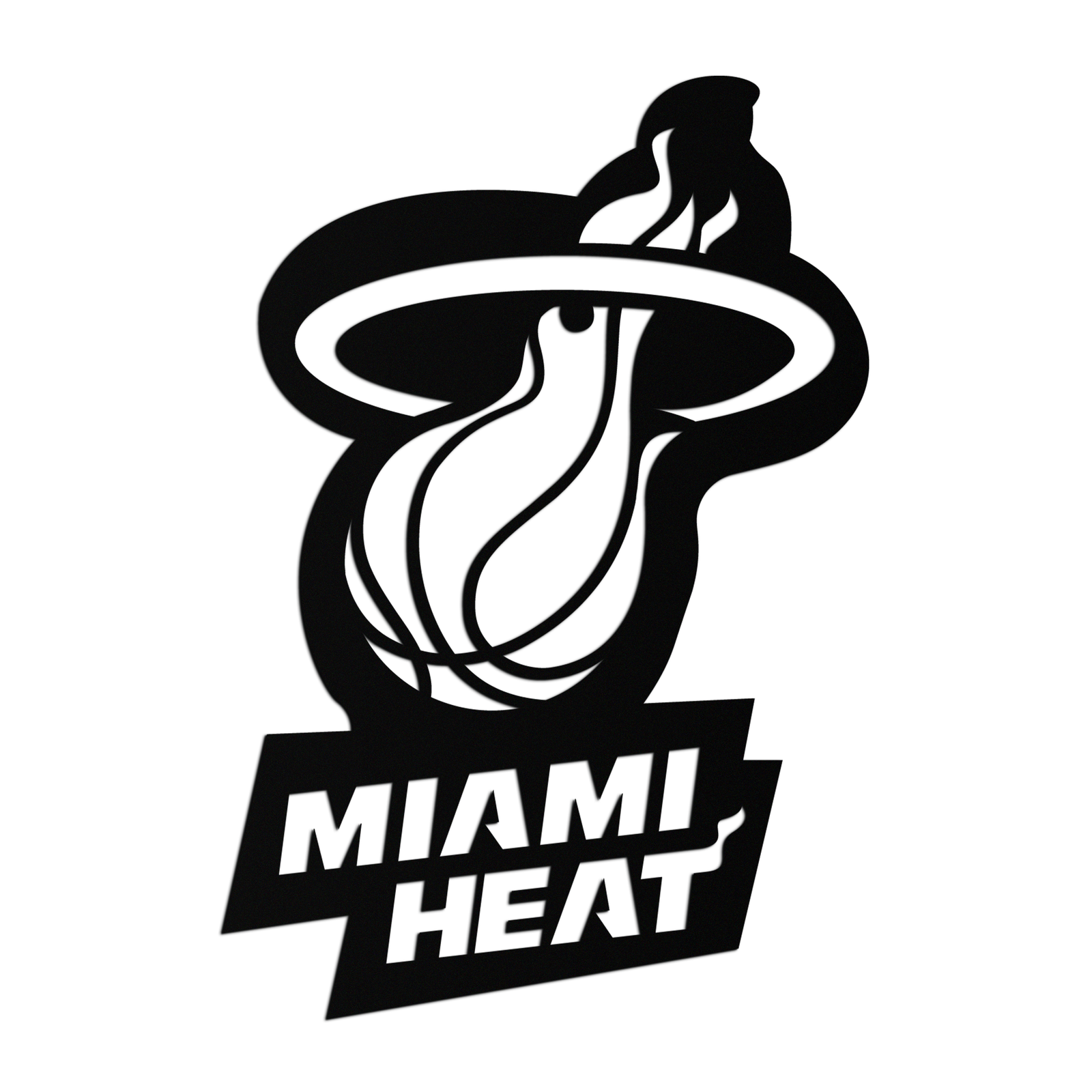 Miami Heat Basketbol Logosu Metal Duvar Sanatı – Spor Esintili Modern Ev Dekoru- KAF675