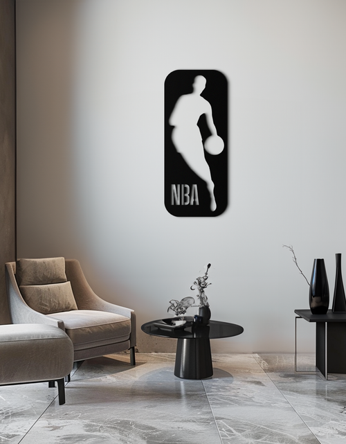 Resmi Galeri görüntüleyicisine yükleyin, NBA Basketbol Oyuncusu Silüeti Metal Duvar Sanatı – Oyun Odaları İçin Simgesel Spor Dekoru- KAF676
