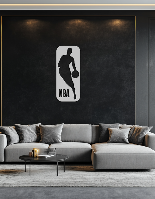 Resmi Galeri görüntüleyicisine yükleyin, NBA Basketbol Oyuncusu Silüeti Metal Duvar Sanatı – Oyun Odaları İçin Simgesel Spor Dekoru- KAF676
