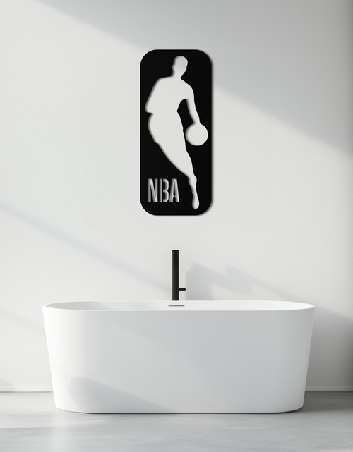 Resmi Galeri görüntüleyicisine yükleyin, NBA Basketbol Oyuncusu Silüeti Metal Duvar Sanatı – Oyun Odaları İçin Simgesel Spor Dekoru- KAF676
