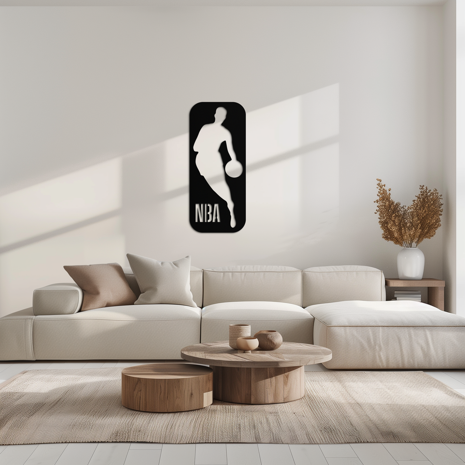 NBA Basketbol Oyuncusu Silüeti Metal Duvar Sanatı – Oyun Odaları İçin Simgesel Spor Dekoru- KAF676