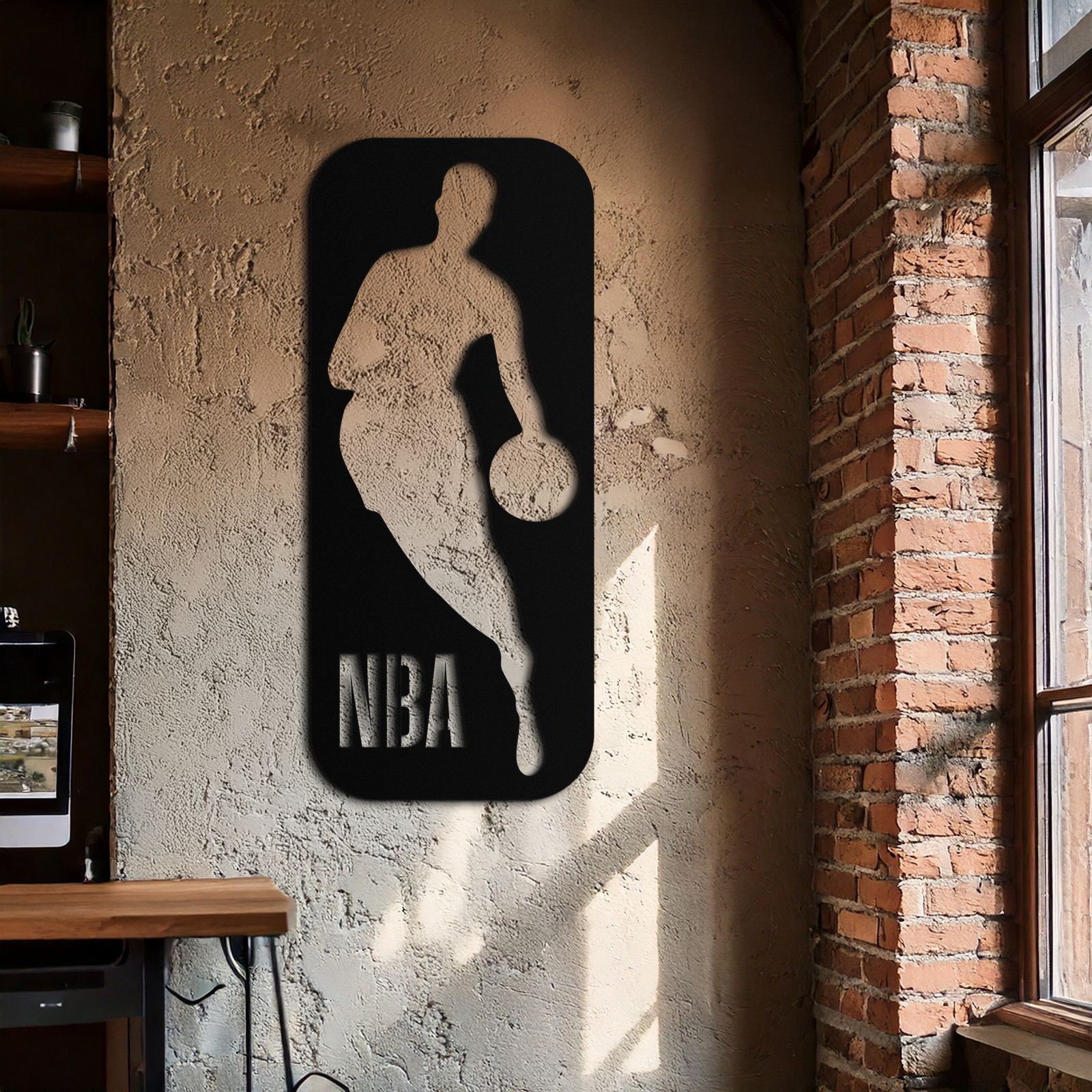 NBA Basketbol Oyuncusu Silüeti Metal Duvar Sanatı – Oyun Odaları İçin Simgesel Spor Dekoru- KAF676