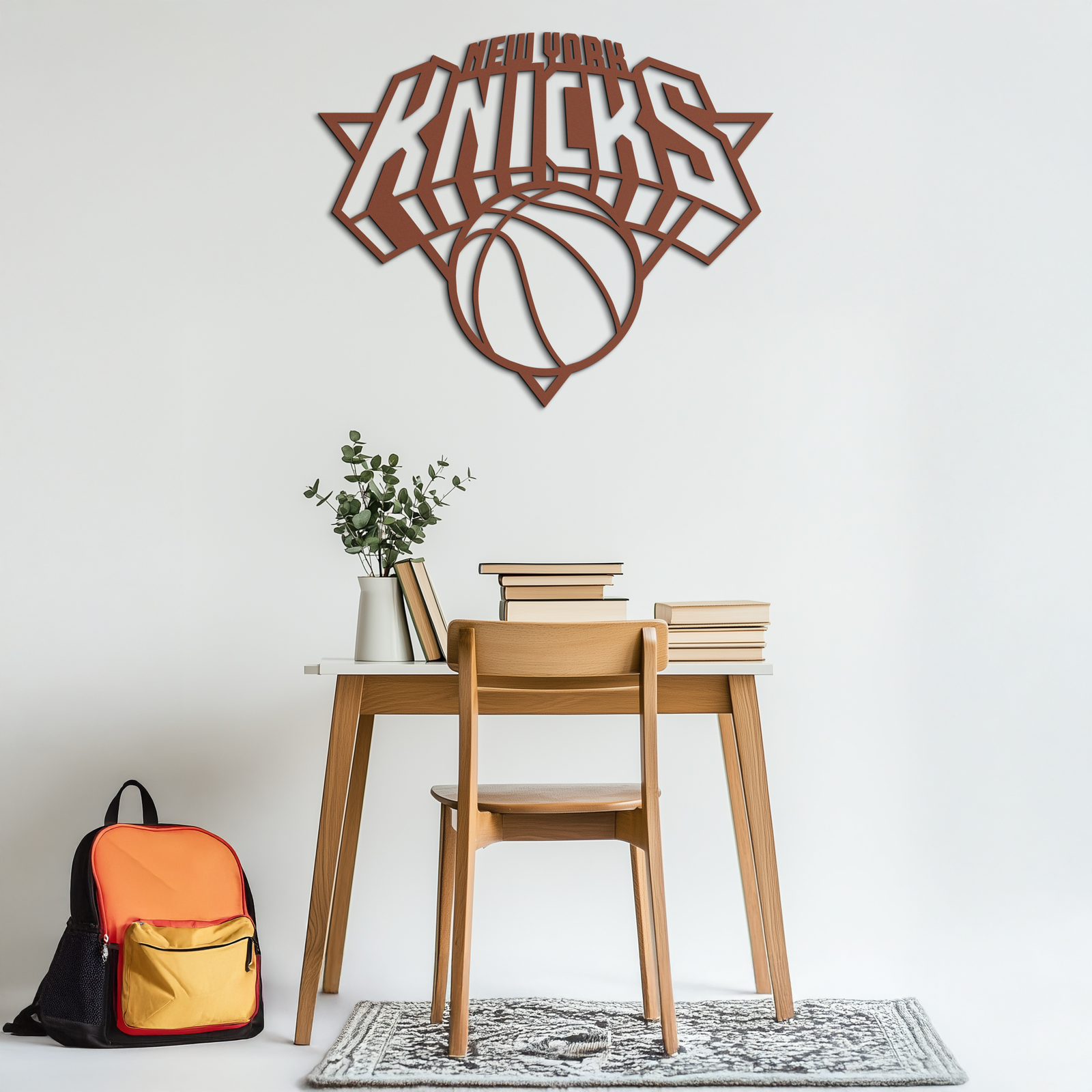 New York Knicks Basketball Logo Metal Wall Art – Bold Sports-Inspired Home Decor- KAF677