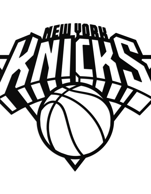 Resmi Galeri görüntüleyicisine yükleyin, New York Knicks Basketbol Logosu Metal Duvar Sanatı – Cesur Spor Esintili Ev Dekoru- KAF677
